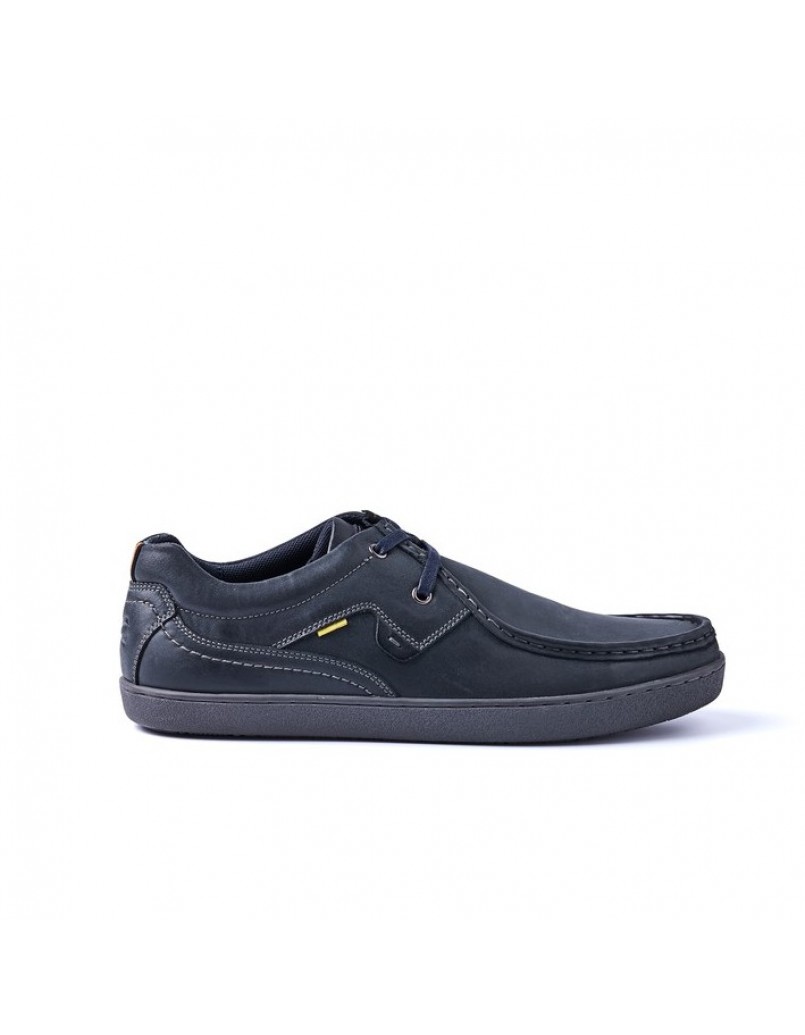 C by camel active Navy Leather Slip-on Shoes  (852101-RS1-43-NAVY-10)